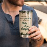 Personalized I Want To Hold Your Hand Forever Couple Camping 20oz Tumbler Anniversary Gift Birthday Gift Leakproof Lids Design for Hot and Cold Drinks