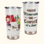 Vaso personalizado Making Memories Together Camping Couple 20oz para bebidas frías y calientes Regalo especial para pareja de enamorados 1