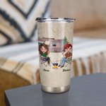 Personalized I Want to Hold Your Hand Couple Camping  20oz Tumbler Birthday Gift  Valentine's Day Present Anniversary Gift for Lover Family
