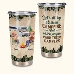 Vaso personalizado Let Us Sit By the Campfire Couple Drink Outside 20oz Regalo de cumpleaños Regalo de aniversario para novia Novio Esposa Marido
