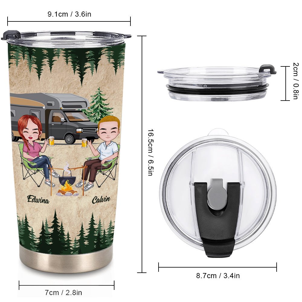 Personalizado La vida es mejor cuando usted está acampando con su pareja 20oz aniversario vaso para el uso diario Gran regalo para el amante de la par 6
