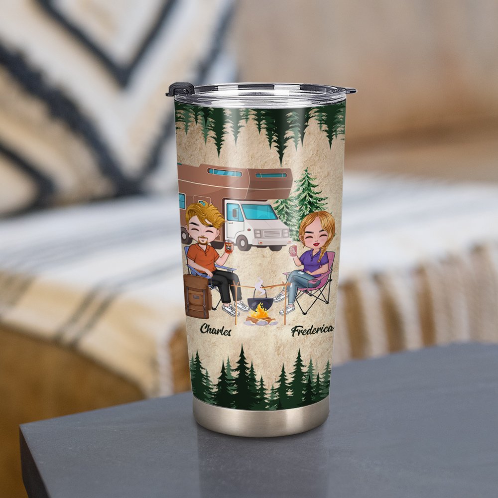 Vaso personalizado Let Us Sit by the Campfire And Watch People Park 20oz Regalo de cumpleaños Regalo de San Valentín Regalo de aniversario para uso di 2