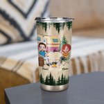 Personalizowany kubek Couple Make Memories Together Campsite at a Time 20oz Prezent urodzinowy Prezent rocznicowy Prezent dla rodziny do codziennego użytku