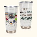 Personifierad Livet är bättre Gå på camping med ditt par 20oz Tumbler Jubileum Födelsedagspresent Alla hjärtans dag Present Jubileumspresent