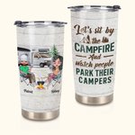 Personlig Låt oss sitta vid lägerelden och dricka tillsammans lyckligt Daglig användning 20oz Tumbler Jubileumspresent Födelsedagspresent för älskare Familj