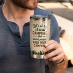 Vaso personalizado Let Us Sit By the Campfire Couple Drink Outside 20oz Regalo de cumpleaños Regalo de aniversario para novia Novio Esposa Marido