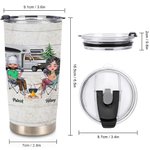 Personlig Låt oss sitta vid lägerelden och dricka tillsammans lyckligt Daglig användning 20oz Tumbler Jubileumspresent Födelsedagspresent för älskare Familj