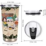 Vaso de 20oz Personalizado Elementos de Camuflaje Pareja Camping Exterior Regalo de Cumpleaños Regalo de San Valentín Regalo de Aniversario para Uso D 6