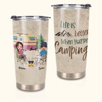 Vaso Personalizado La Vida Es Mejor Cuando Vas De Camping Con Tu Pareja 20oz Vaso Para Bebidas Calientes Y Frias Regalo Especial Para Amante De La Fam 1