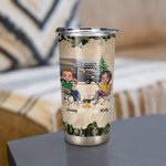 Personalised When You are Camping with Your Couple Life Is Better 20oz Tumbler Hot and Cold Drinks Birthday Gift  Valentine's Day Present for Couple