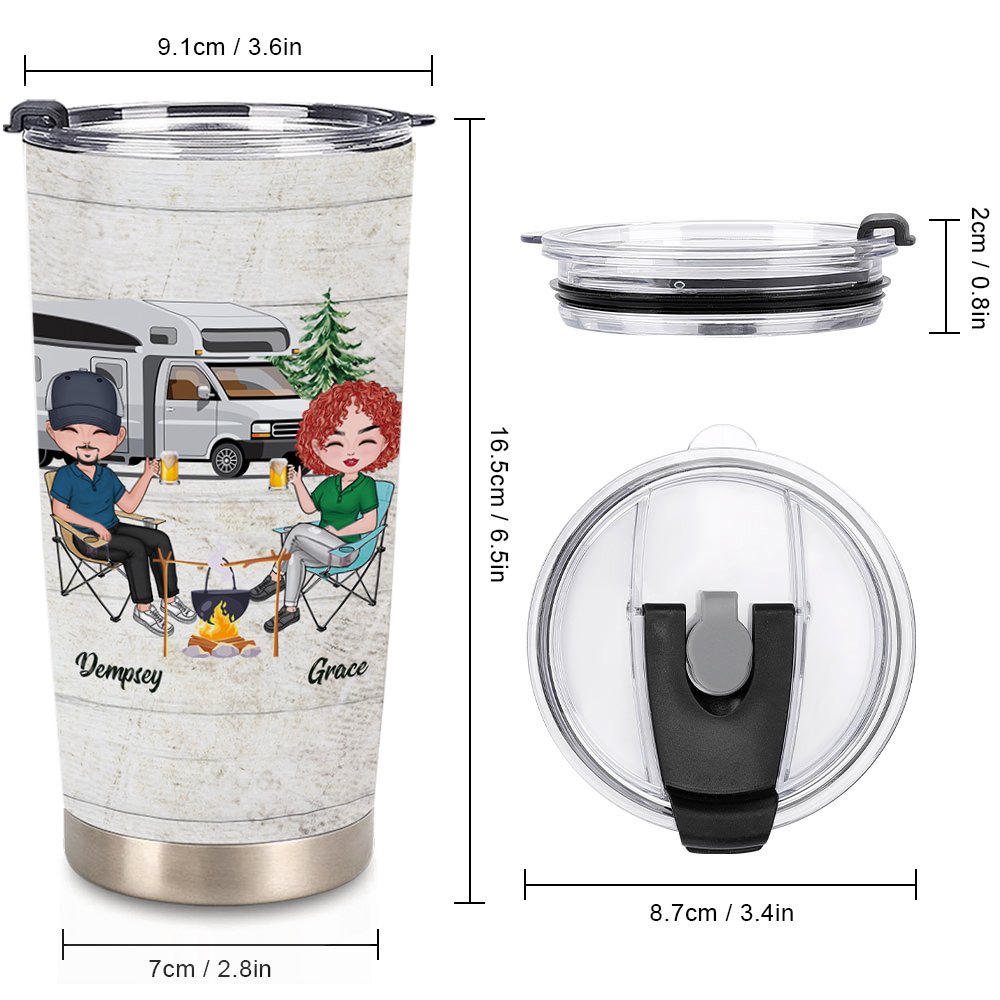 Personalizado Aparentemente Somos Pareja Problema Camping 20oz Vaso Cumpleaños para Bebidas Frías y Calientes Gran Cumpleaños Aniversario Regalo para 6