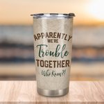 Personlig par uppenbarligen vi är problem vem visste 20oz tumbler födelsedagspresent Alla hjärtans dag present jubileumsgåva för familjen daglig användning