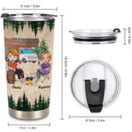 Vaso personalizado Let Us Sit by the Campfire And Watch People Park 20oz Regalo de cumpleaños Regalo de San Valentín Regalo de aniversario para uso di 6