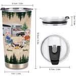 Personlig Jag vill hålla din hand Baby Låt oss gå Camping 20oz Tumbler Jubileumspresent Födelsedagspresent för daglig användning