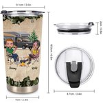 Personalised When You are Camping with Your Couple Life Is Better 20oz Tumbler Hot and Cold Drinks Birthday Gift  Valentine's Day Present for Couple