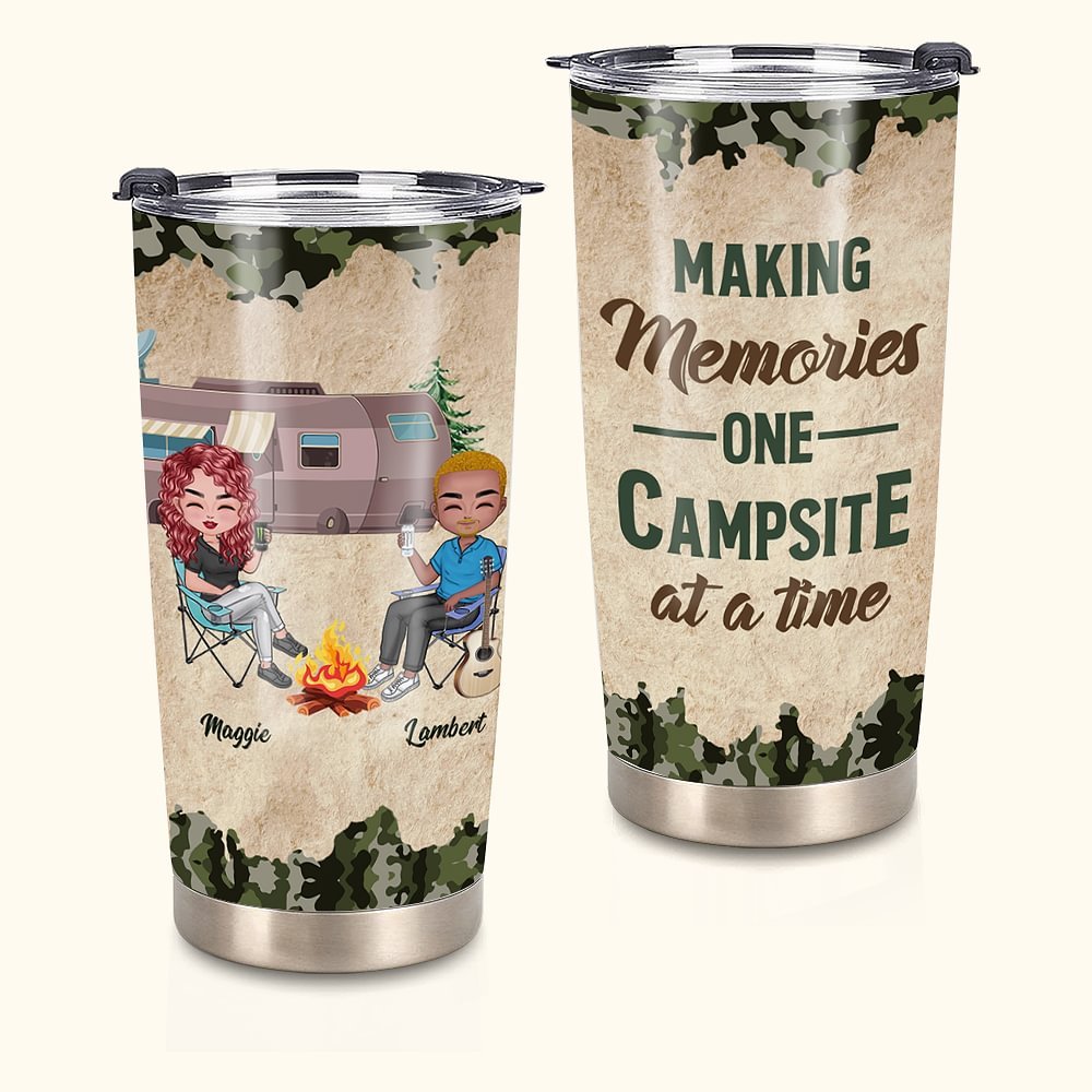 Vaso personalizado Making Memories Together Couple Wife and Husband 20oz Tumbler Cumpleaños Uso diario Regalo de San Valentín Regalo de aniversario pa 1