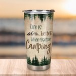 Personalizado La vida es mejor cuando usted está acampando con su pareja 20oz aniversario vaso para el uso diario Gran regalo para el amante de la par 3