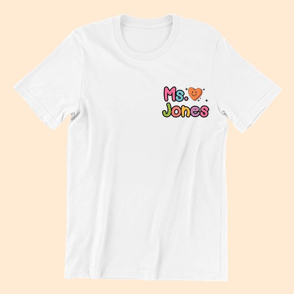 Sweatshirt enseignant personnalisé T-shirt enseignant avec nom Cadeau d'inspiration pour enseignant Cadeau de rentrée pour enseignant Cadeau d'appréci