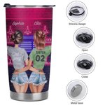 Vaso personalizado We're Sage And Hood Wish A Mufuka Would 20oz Cumpleaños Bestie Regalo para bebidas frías y calientes