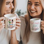Personlig Soul Sisters Ikke søster av blod, men søstre av hjerte Hvit keramisk krus Venn bursdag julegaver til bestie kontor og hjemmeinnredning