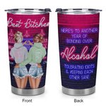 Vaso de 20oz Personalizado Here's To Another Year Of Bonding Over Alcohol Mejor Amistad Regalo para el mejor amigo para bebidas frías y calientes