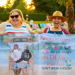 Personalizada Partners In Crime Just Remember If We Get Caught I Am Deaf And You Do Not Speak English Toalla de Playa Suave y Absorbente Regalo de Mejores Amigos 2