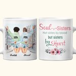 Personalizada Soul Sisters No Hermanas de Sangre Pero Hermanas de Corazón Taza de Cerámica Blanca Regalo de Cumpleaños para Amiga Bestie 1