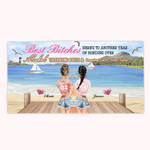 Viaje de amigas personalizado Brindo por un año más de unión a través del alcohol Toalla de playa Toalla de viaje Regalo de amigas Fácil de guardar y 