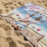 Serviette de plage personnalisée Summer Girls Trip I Love You To The Beach And Back Cadeau d'anniversaire Absorption de l'eau Séchage rapide