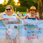 Gepersonaliseerde Soul Sisters Niet Sisters By Blood But Sisters By Heart Strandhanddoek Zwembadhanddoek Reishanddoek Perfect voor Dagelijks Gebruik B
