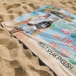Personalizada Partners In Crime Just Remember If We Get Caught I Am Deaf And You Do Not Speak English Toalla de Playa Suave y Absorbente Regalo de Mejores Amigos 3