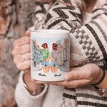 Taza de cerámica blanca personalizada Our Laughs Are Limitless Our Memories Are Countless (Nuestras risas son ilimitadas, nuestros recuerdos son incon 3