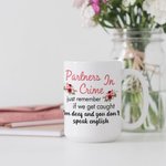 Taza de Cerámica Personalizada Partners in Crime If We Get Caught I'm Deaf You Don't Speak English Taza de Cerámica Blanca Regalo de Cumpleaños para B