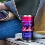 Vaso de 20oz Personalizado Here's To Another Year Of Bonding Over Alcohol Mejor Amistad Regalo para el mejor amigo para bebidas frías y calientes