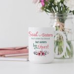 Personalizada Soul Sisters No Hermanas de Sangre Pero Hermanas de Corazón Taza de Cerámica Blanca Regalo de Cumpleaños para Amiga Bestie 4