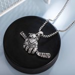 Personalized Hockey Glove Clutch Stick Pendant Necklace with Name Game Day Birthday Team Gift for Hockey Player Lover