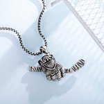 Personalized Hockey Glove Clutch Stick Pendant Necklace with Name Game Day Birthday Team Gift for Hockey Player Lover