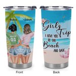 Vaso de 20oz Personalizado Girls Trip I Love You To The Beach And Back Island Vacation Cumpleaños Bestie Gift 6