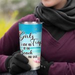 Vaso de 20oz Personalizado Girls Trip I Love You To The Beach And Back Island Vacation Cumpleaños Bestie Gift 5