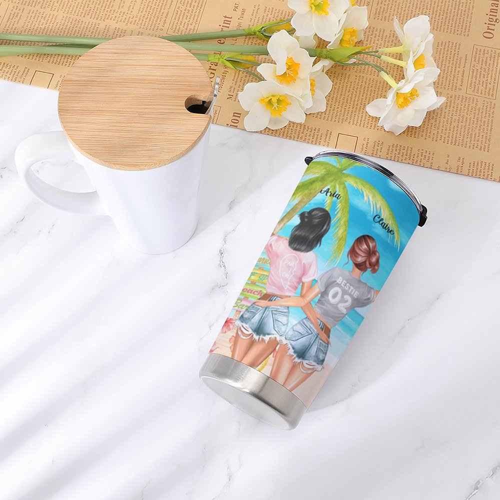 Vaso Personalizado To My Bestie You Are The "She" To My Nanigans 20oz Vaso Regalo Bestie para Bebidas Calientes y Frias 4