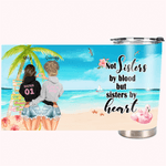 Personalized We Are Sisters By Heart Summer Beach Vacation  20oz Tumbler Bestie Party Gift