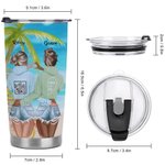 Personalized We Are Sisters By Heart Summer Beach Vacation  20oz Tumbler Bestie Party Gift