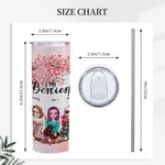 Personnalisé à mes amies I Love You Love Tree Straight Skinny Tumbler Cadeau pour Amies