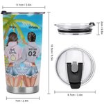 Vaso de 20oz Personalizado Cool Bestie Declaration Of Friendship We're Not Sugar And Spice Best Friend Gift 7
