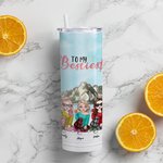 Personliga bestie citat stående vid min sida rak mager tumbler gåva till syster