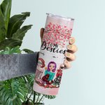 Personnalisé à mes amies I Love You Love Tree Straight Skinny Tumbler Cadeau pour Amies