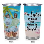 Personalized We Are Sisters By Heart Summer Beach Vacation  20oz Tumbler Bestie Party Gift
