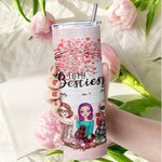 Personnalisé à mes amies I Love You Love Tree Straight Skinny Tumbler Cadeau pour Amies