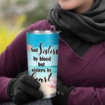 Personalized We Are Sisters By Heart Summer Beach Vacation  20oz Tumbler Bestie Party Gift