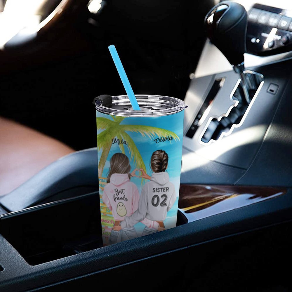Vaso de 20oz Personalizado Cool Bestie Declaration Of Friendship We're Not Sugar And Spice Best Friend Gift 2
